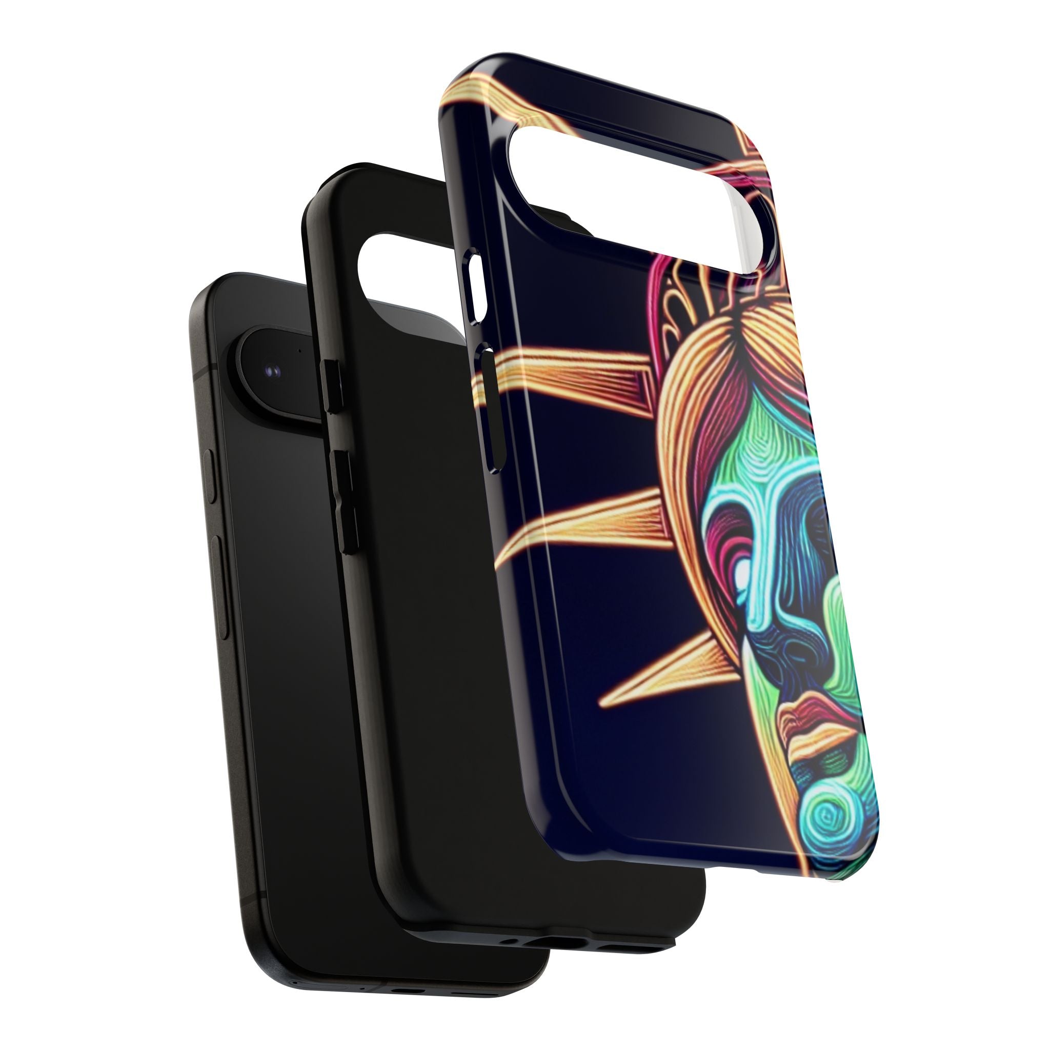 Statue of Liberty Neon Glowing Art Tough Case for Android & iPhone