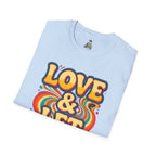 T-Shirt — "Love & Let Love" Retro Rainbow Peace Tee