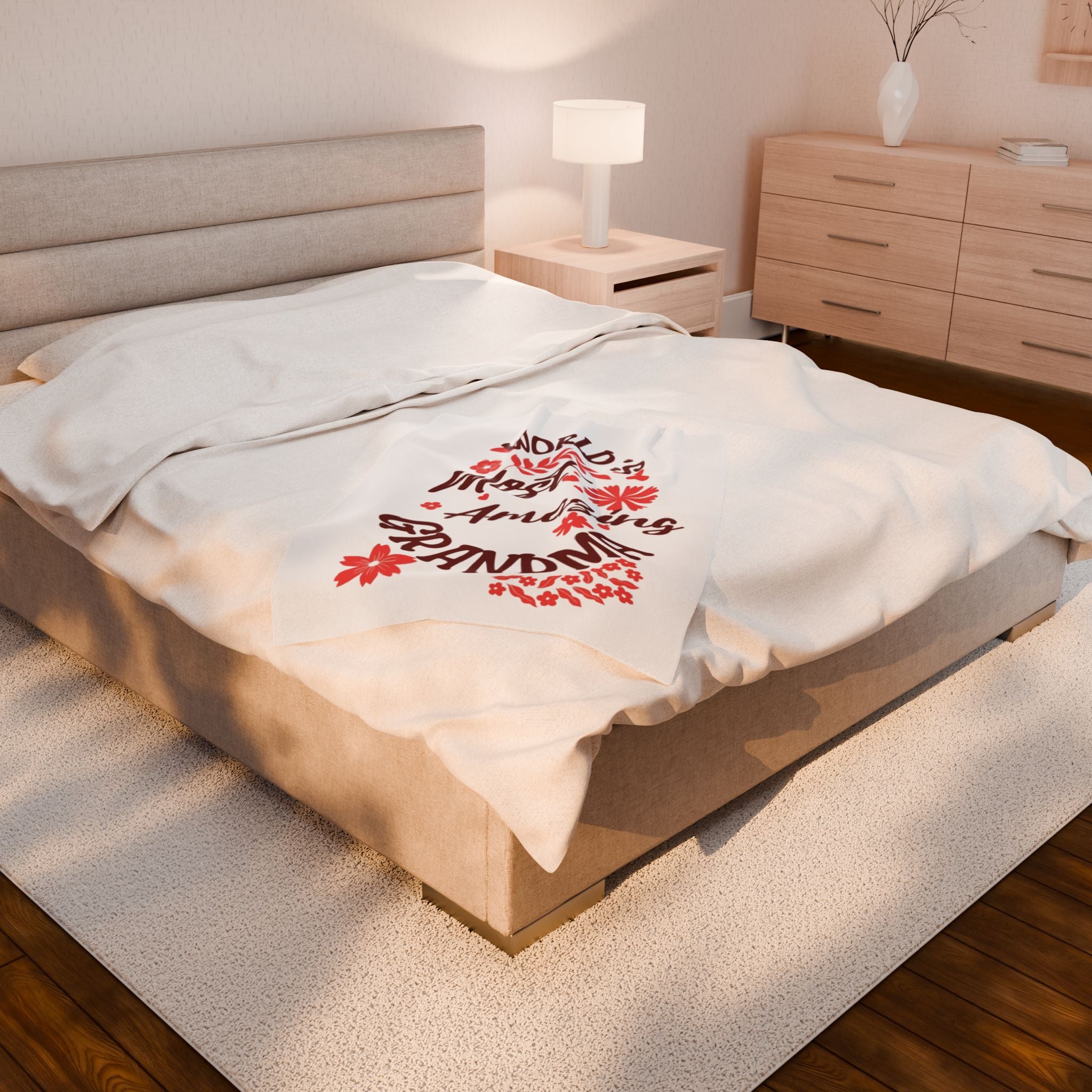 World's Most Amazing Grandma Velveteen Plush Blanket