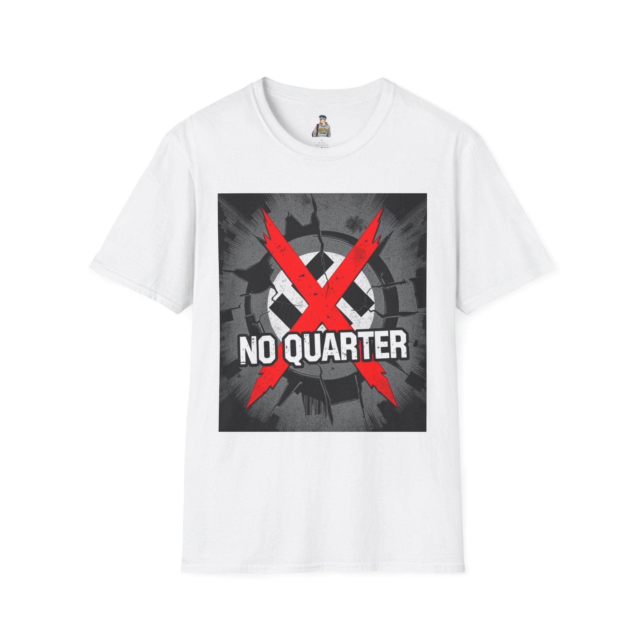 Unisex Softstyle T-Shirt - No Quarter for Fascists Graphic Tee