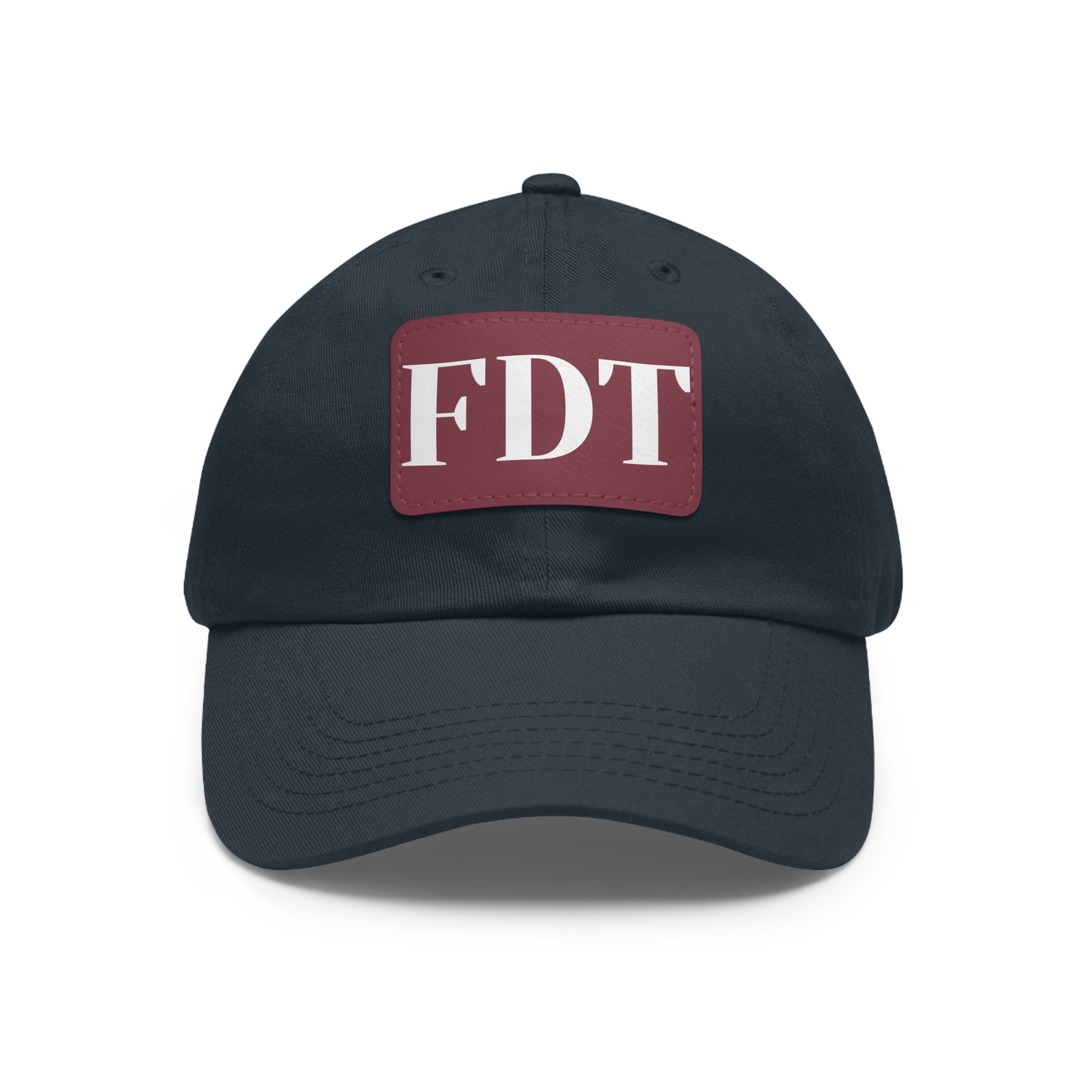 Stylish Dad Hat with FDT Leather Patch - Casual Sun Protection for Dads
