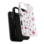 Floral Pink Wildflower Tough Phone Case for iPhone