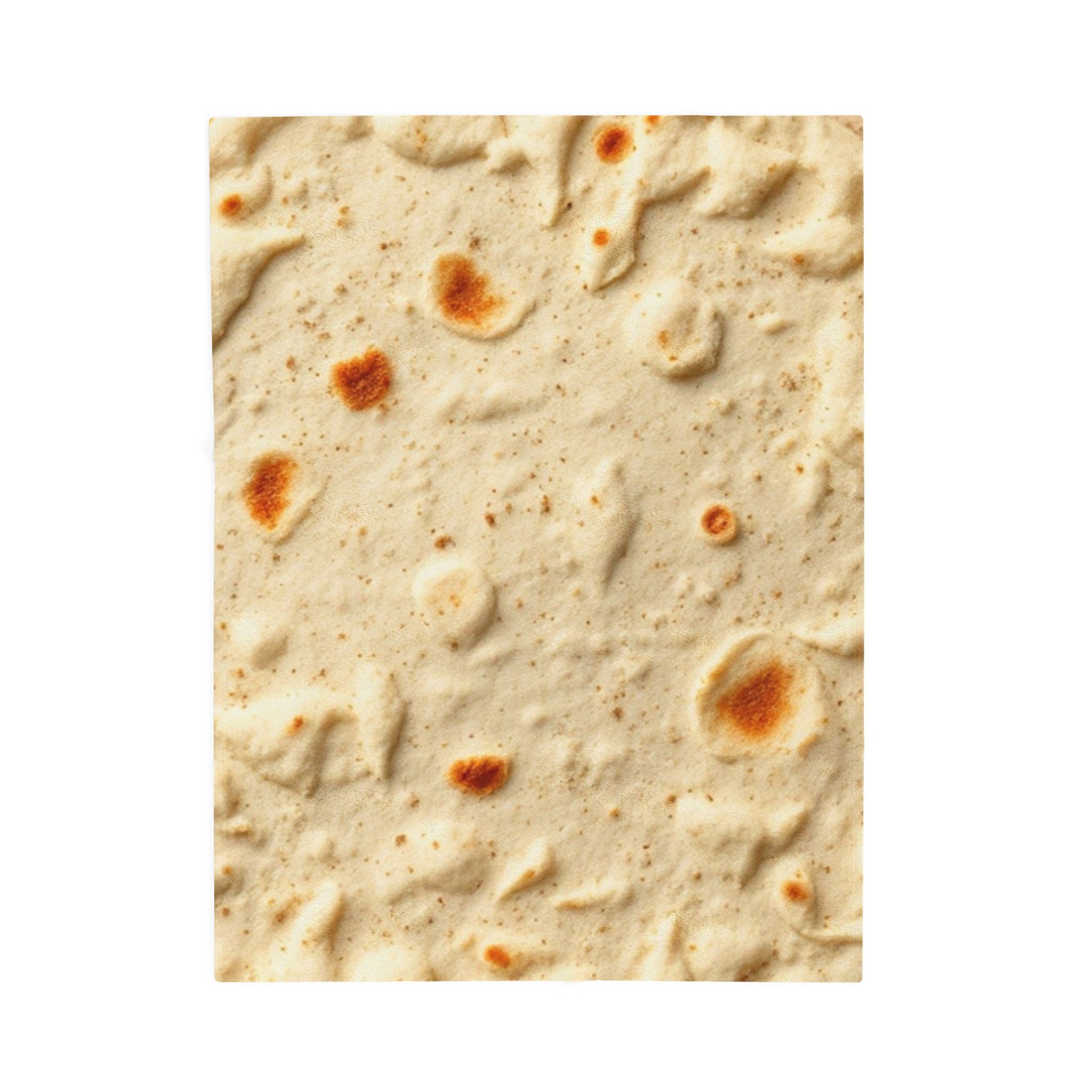 Flour Tortilla Burrito Print Velveteen Plush Blanket – For Comfort and Warmth