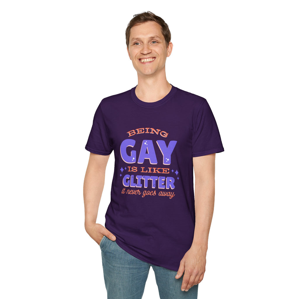 Being Gay Is Like Glitter Pride Tree Las Vegas T-Shirt