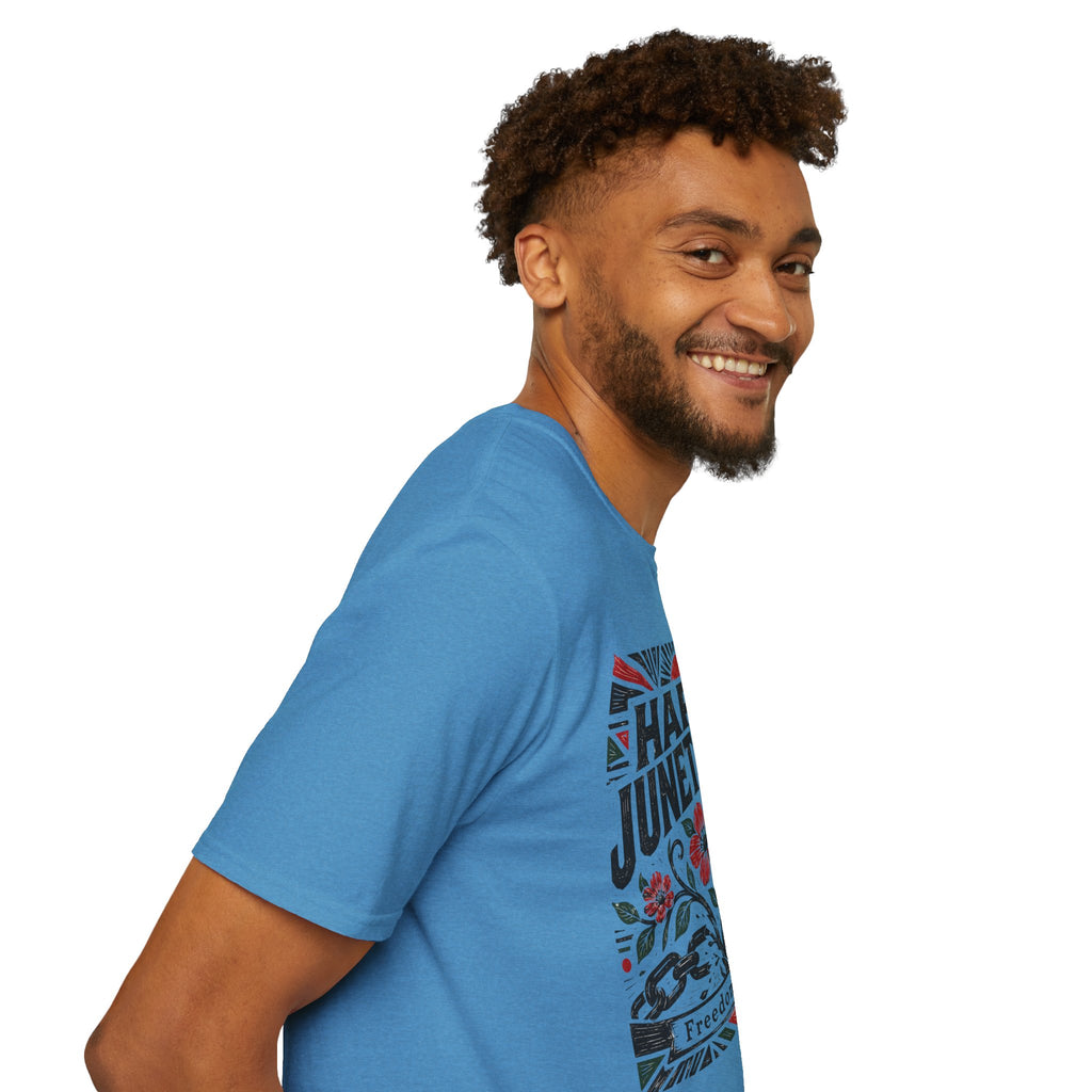 Juneteenth T-Shirt — "Happy Juneteenth" Floral Freedom Tee