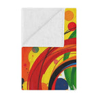 Rainbow Circles and Swirls - Microfiber Blanket