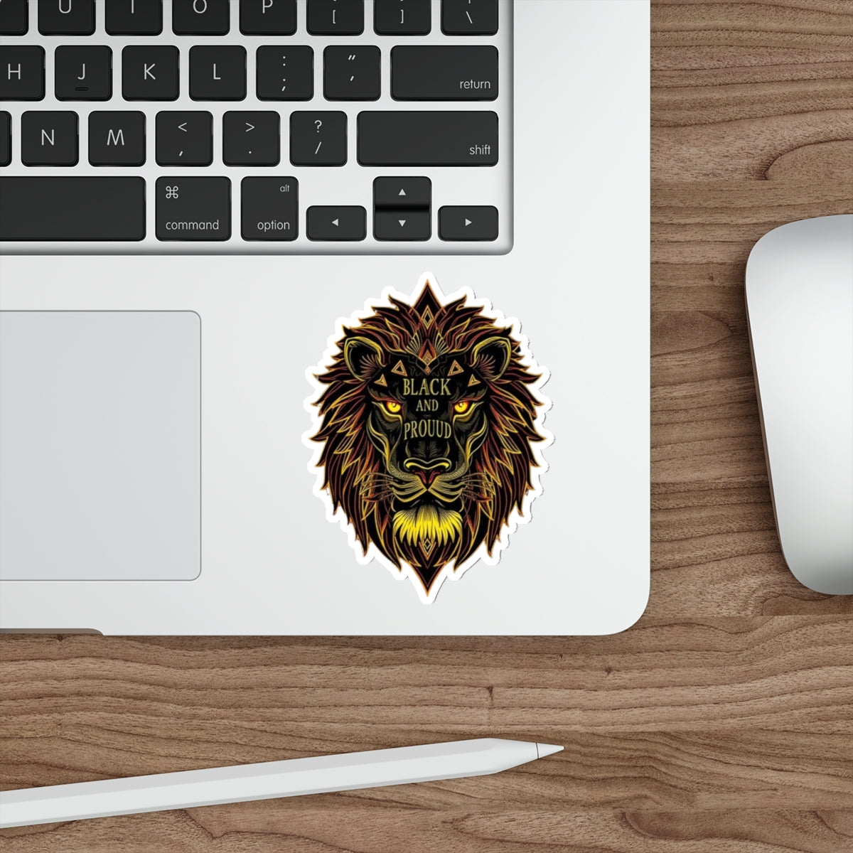Die-Cut Stickers -  Lion Head - Black And Proud