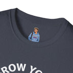 Grow Your Own Way Trans Pride Unisex T-Shirt - Floral Design for Garden Lovers