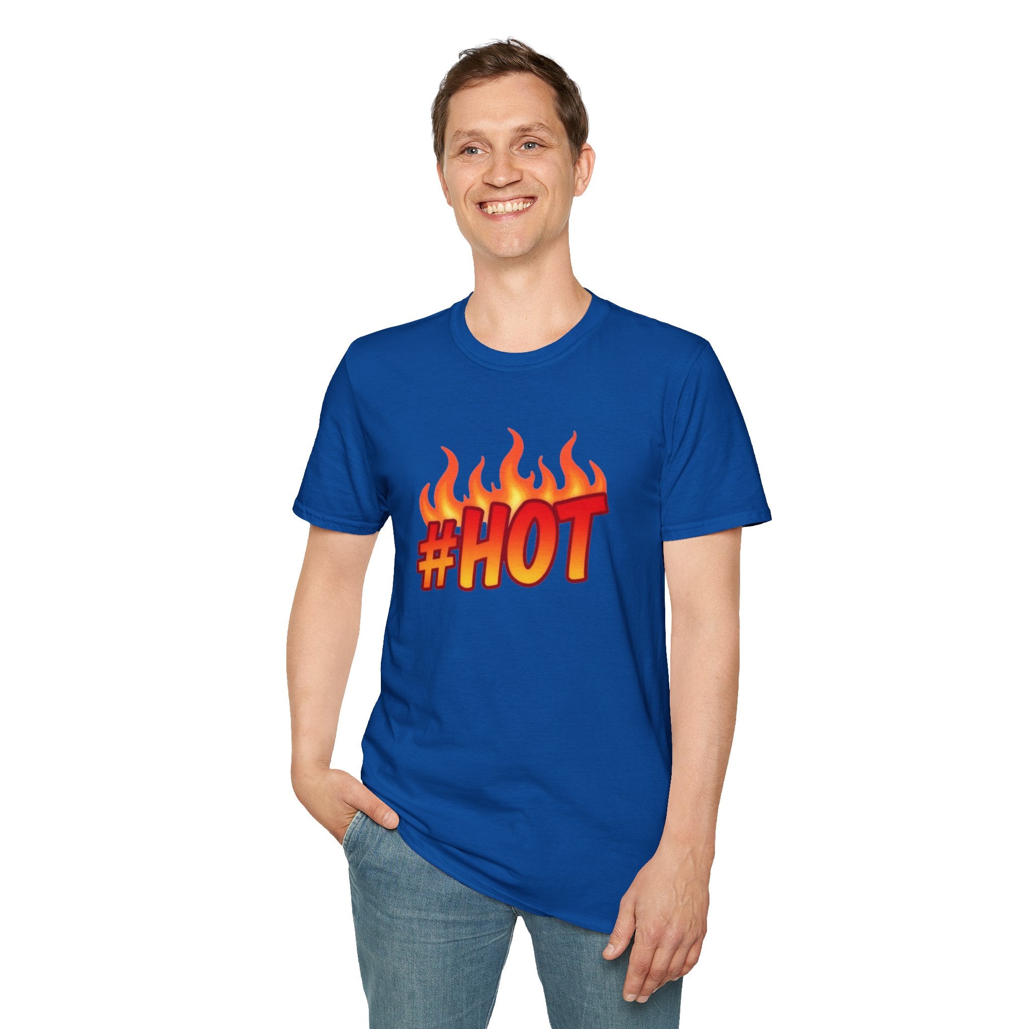 #HOT T-Shirt – Trendy Hashtag Fire Design