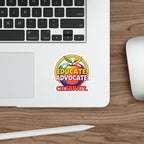 Vibrant Educational Die-Cut Stickers - "Educate. Advocate. Celebrate."