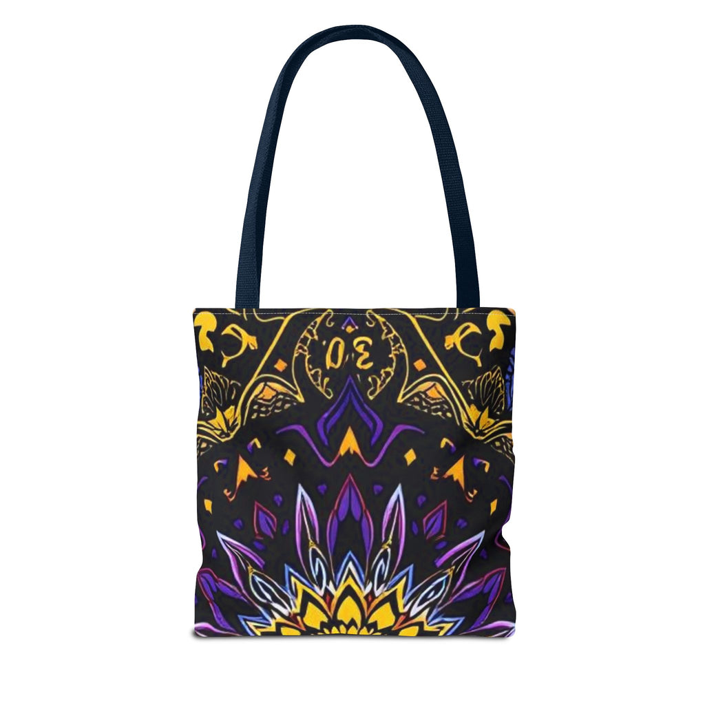 Purple & Yellow Design Tote Bag