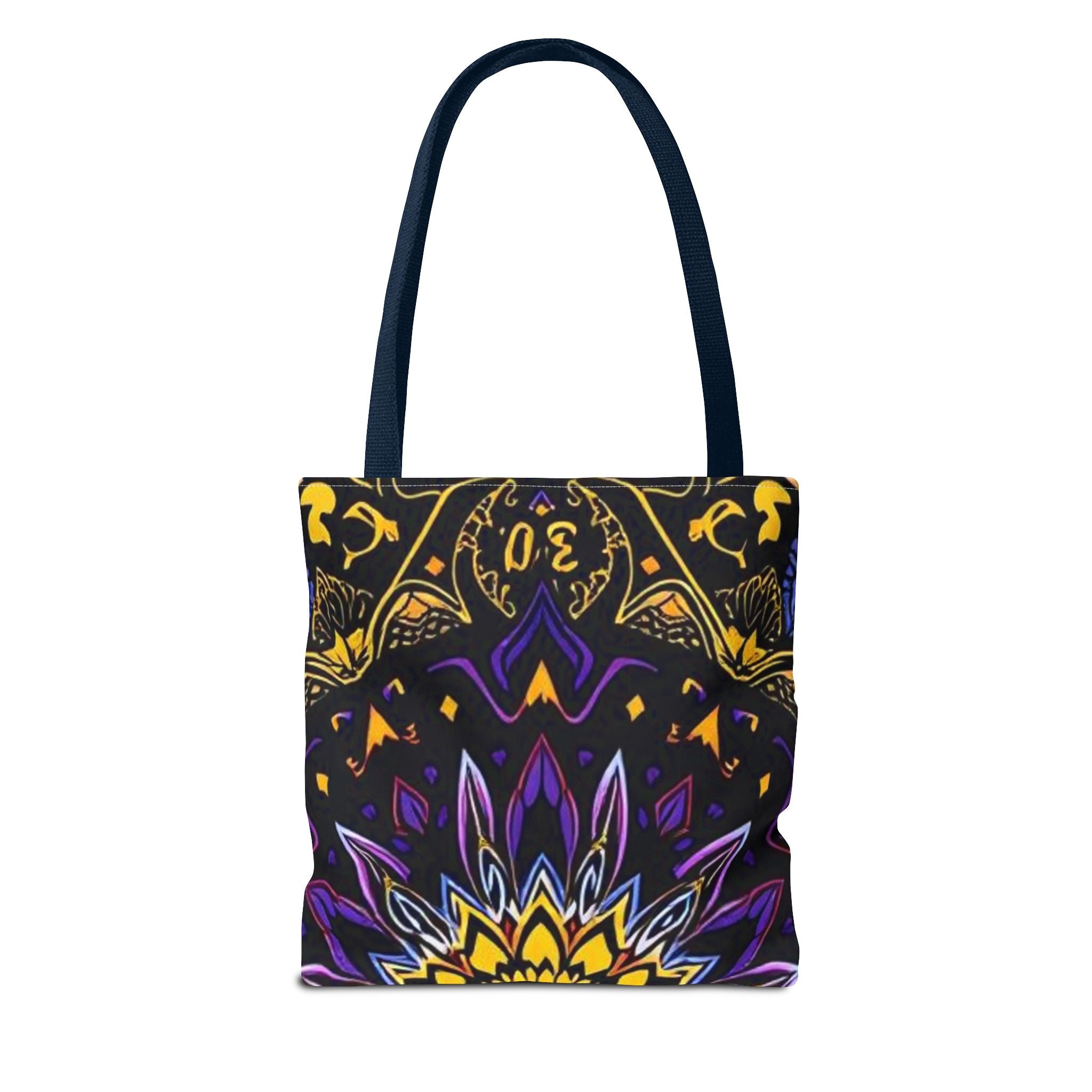 Purple & Yellow Design Tote Bag