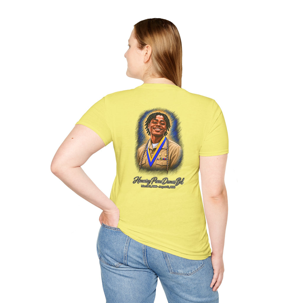 Portrait Front and Back - In Memory of Pierre Damas Bel T-Shirt