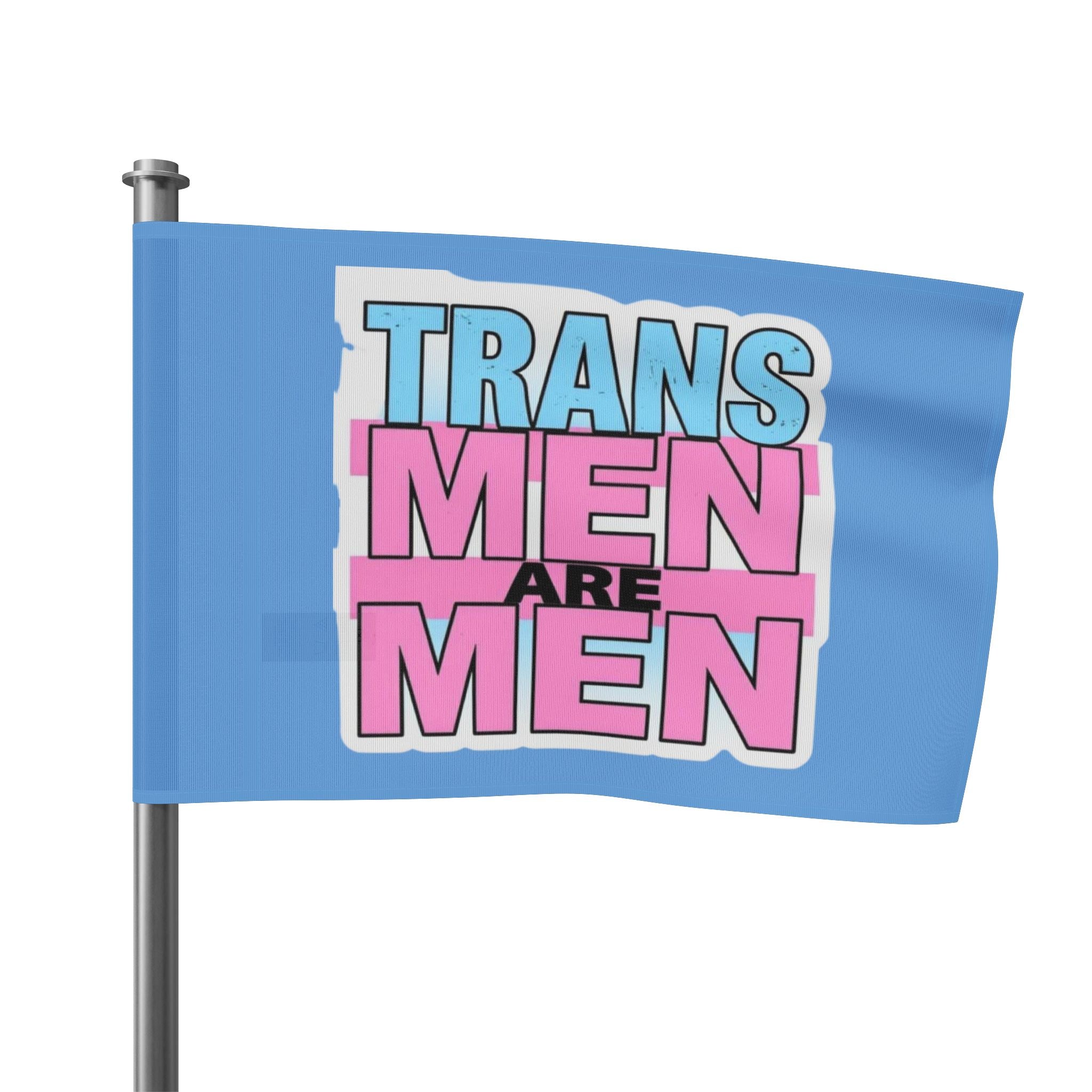 Trans Men Are Men Pride and Protest Flag