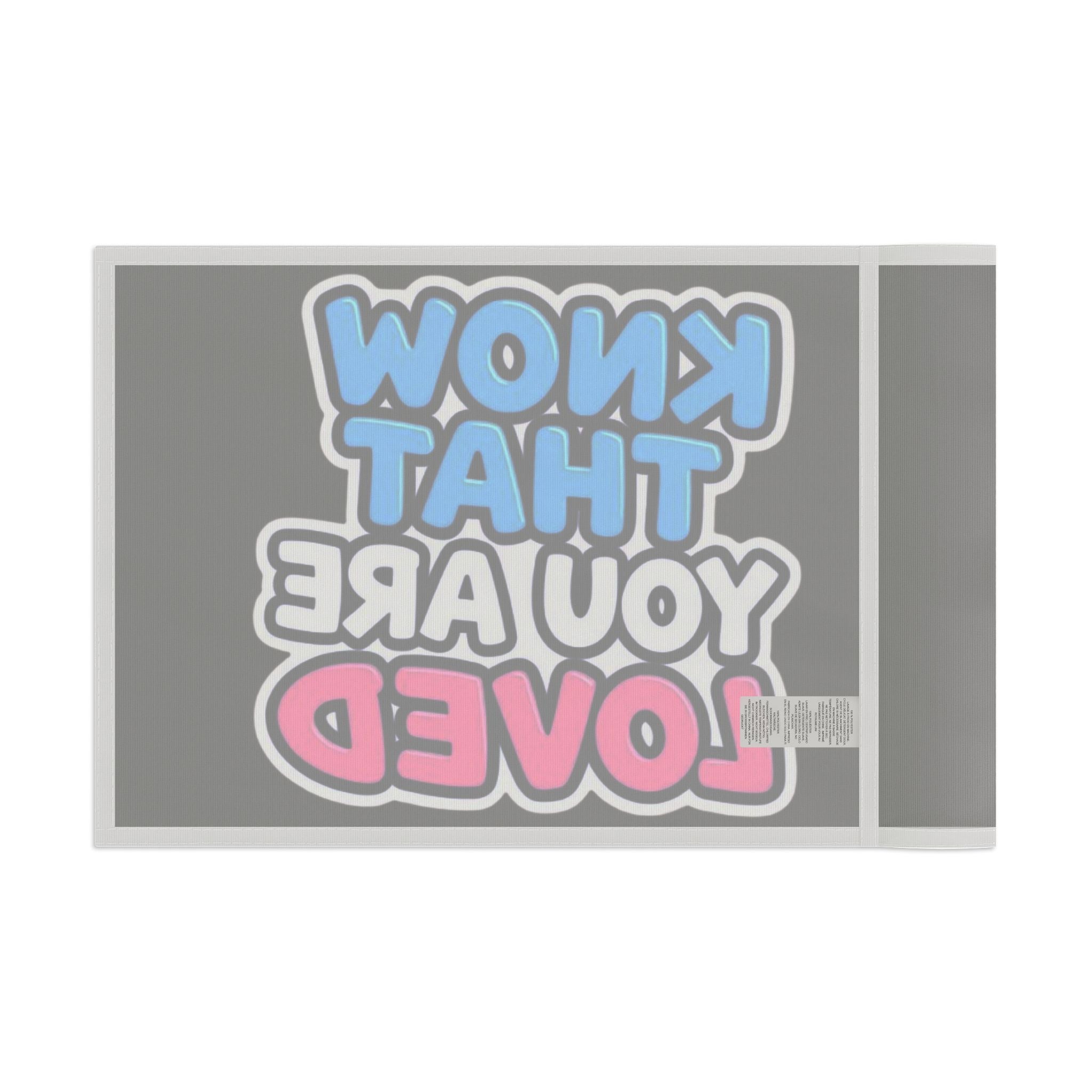 Know That You Are Loved Trans Colors Flag - Aesthetic LGBTQ+ Banner for Celebration & Home Decor