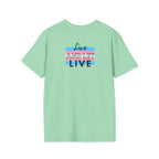 Live and Let Live Safety Pin Unisex Softstyle T-Shirt - Casual LGBTQ+ Pride Tee