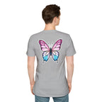 Trans Caterpillar to Butterfly Transformation T-Shirt, Unisex Graphic T-Shirt