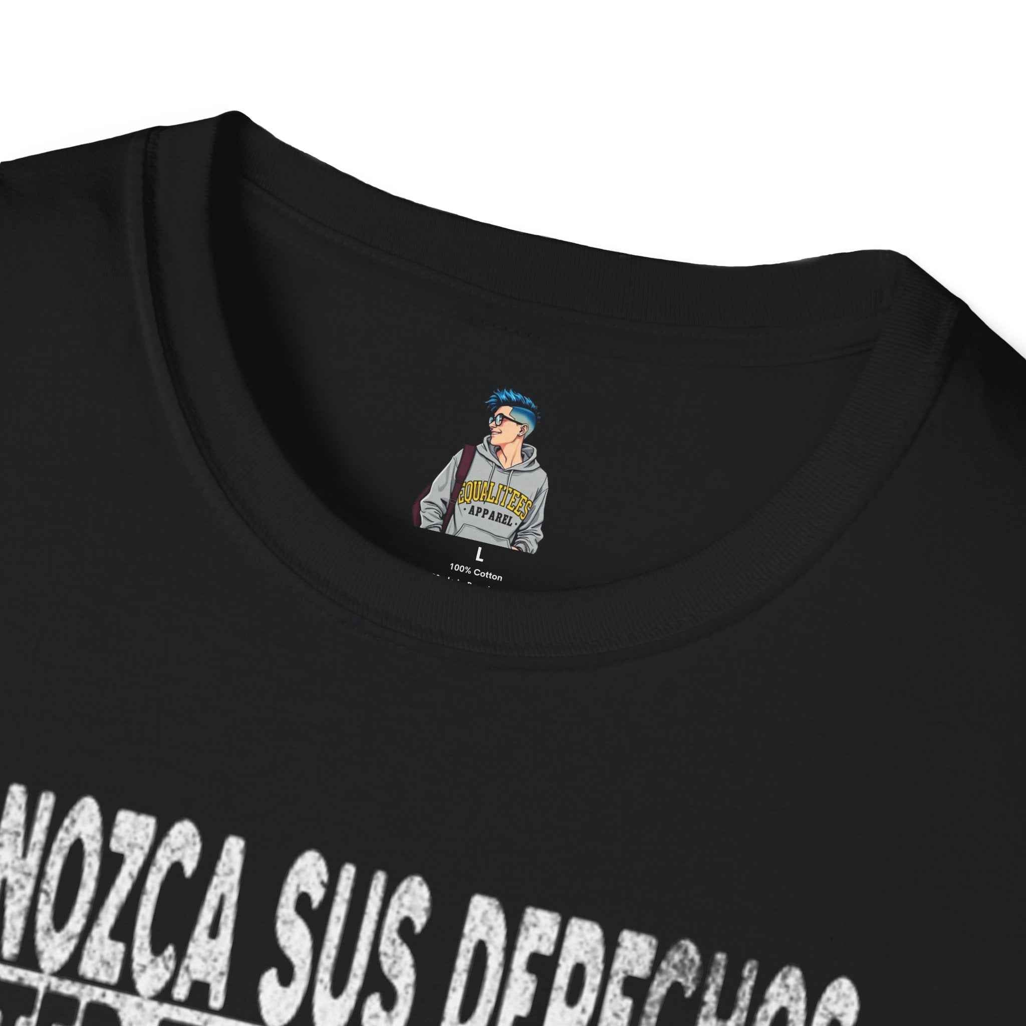 Voting Rights T-Shirt — Spanish "CONOZCA SUS DERECHOS"