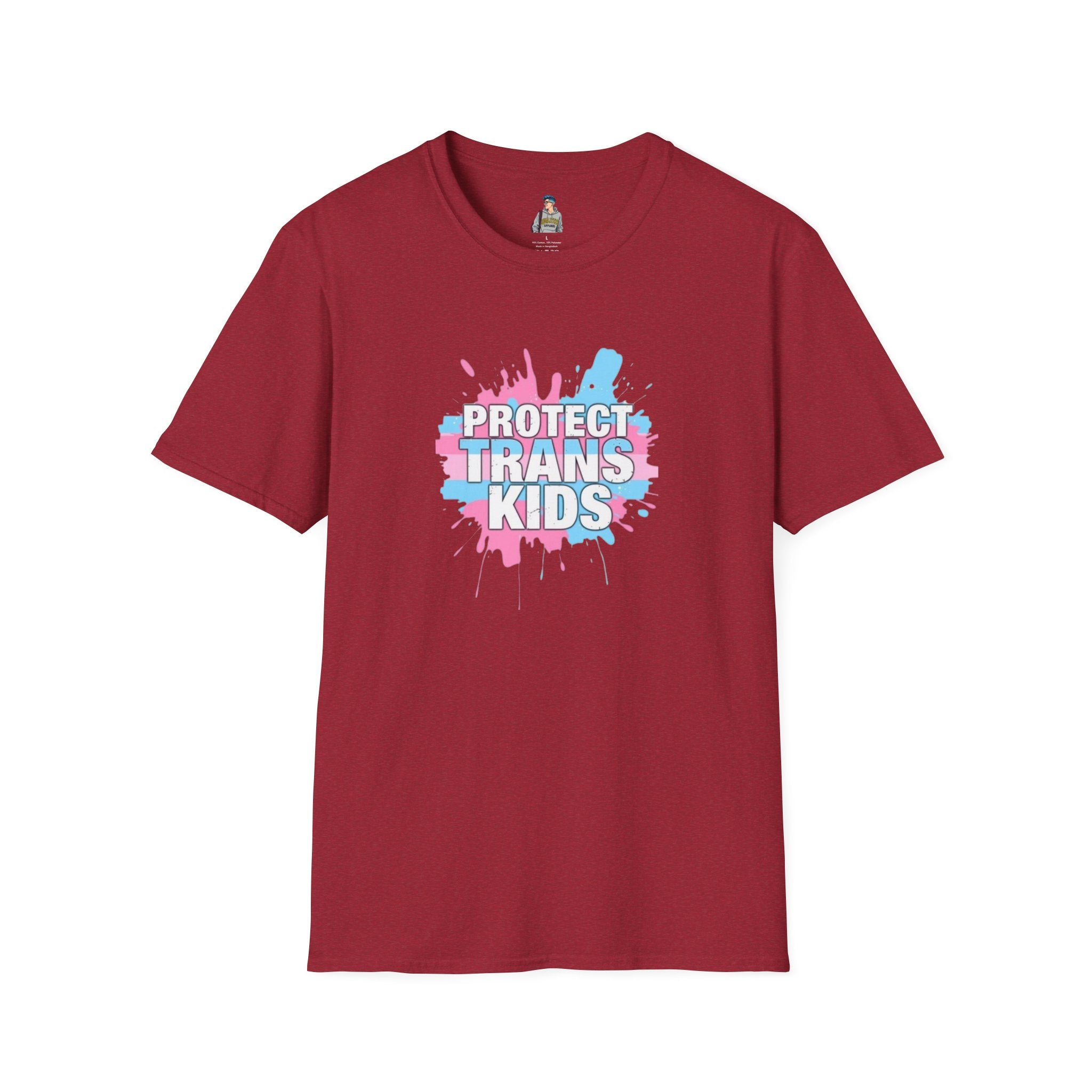 Protect Trans Kids Unisex Softstyle T-Shirt - Supportive LGBTQ+ Apparel