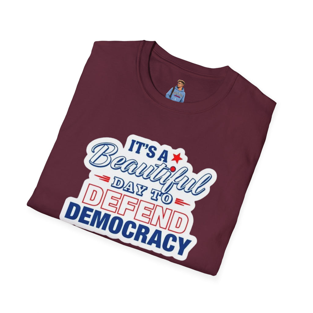 Defend Democracy Unisex Softstyle T-Shirt - Perfect for Activism and Everyday Wear