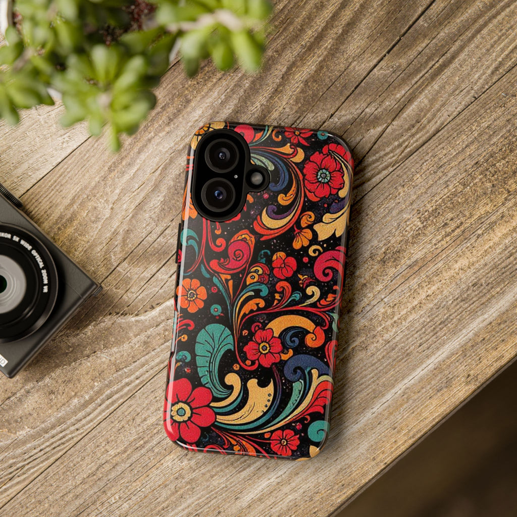 Floral Paisley Tough Case for iPhone — Vibrant Protective Phone Cover