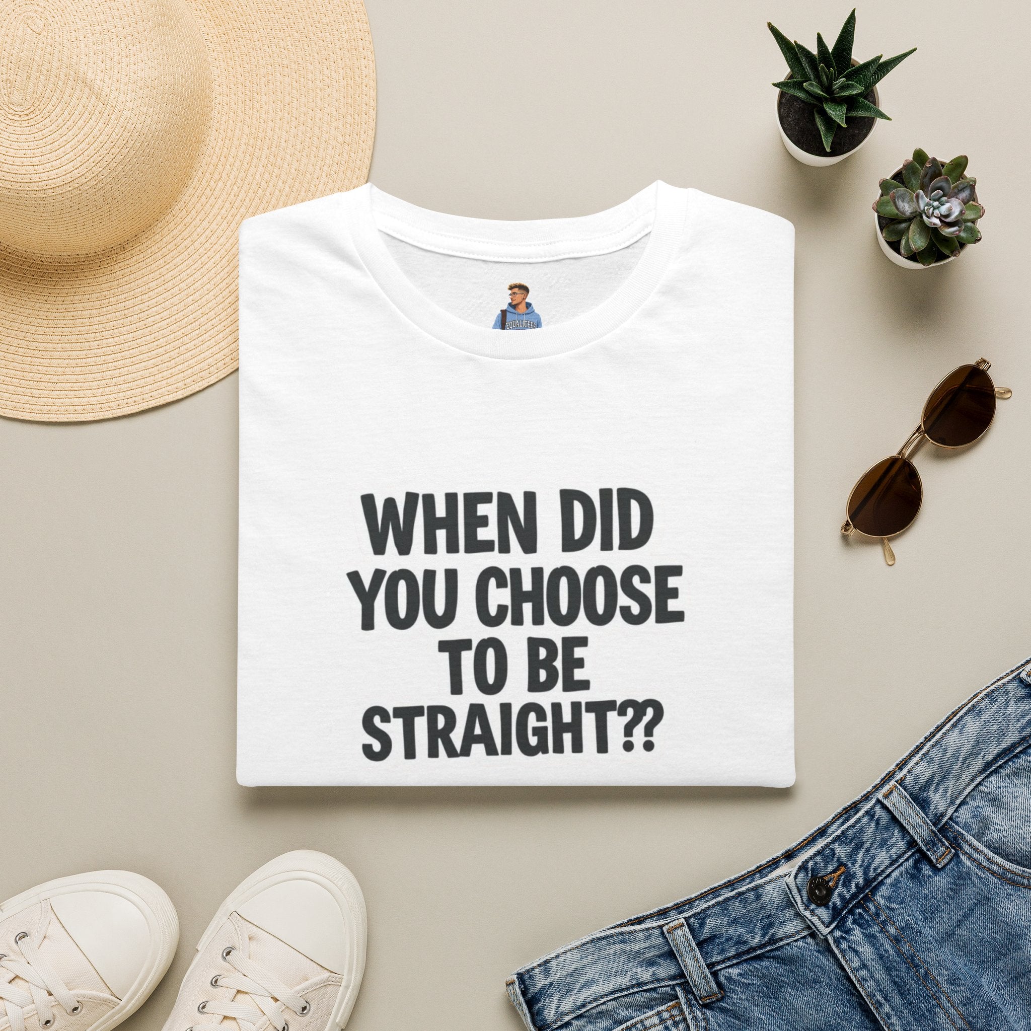 When Did You Choose to Be Straight?? T-shirt