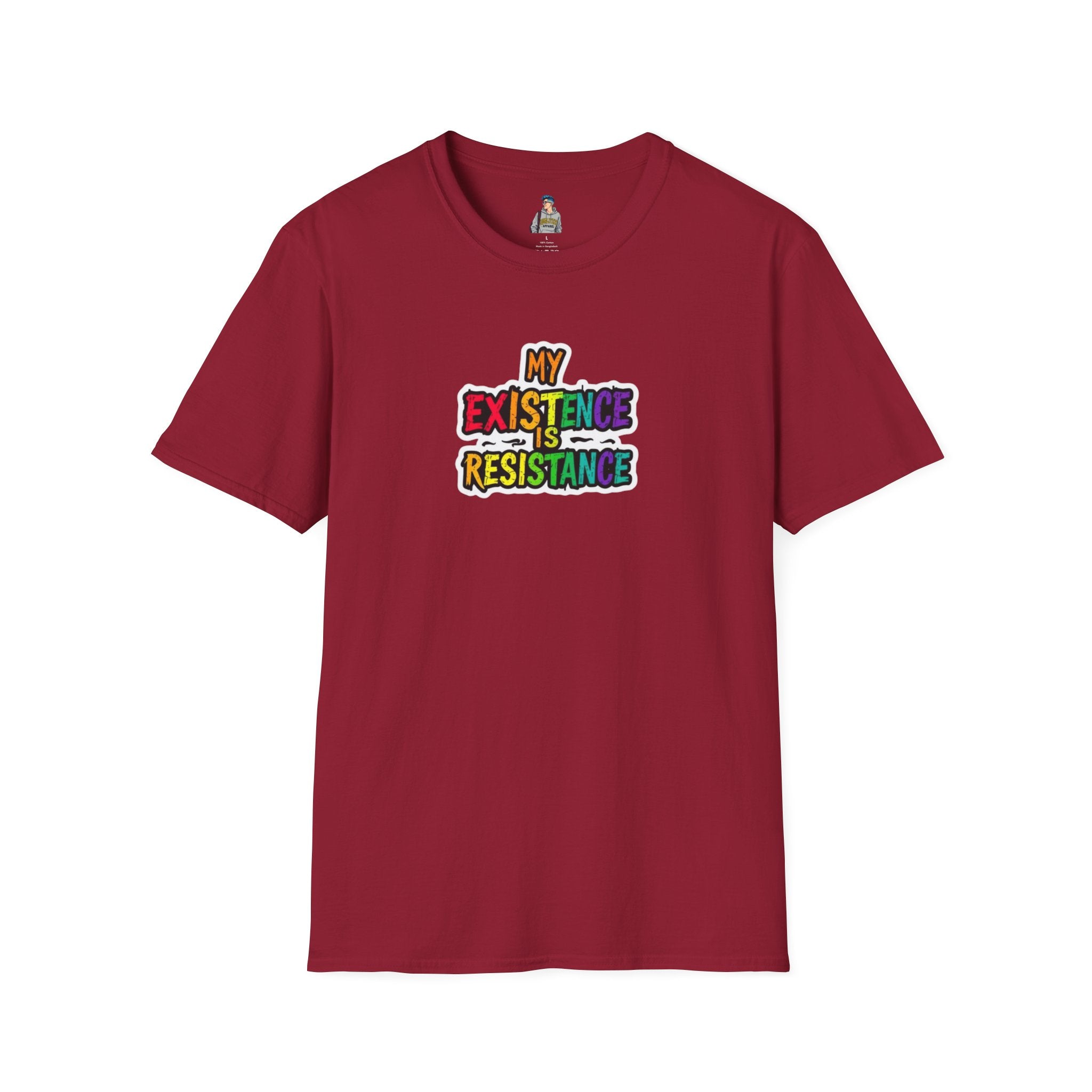 My Existence is Resistance Unisex Softstyle T-Shirt - Empowerment & Self-Expression Wear