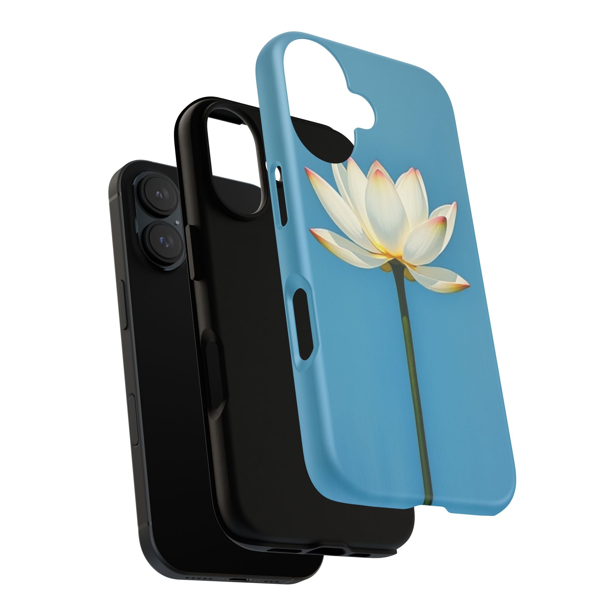 Open White Peace Lily Design Tough Case For Android & iPhone