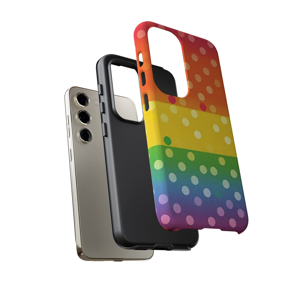 Rainbow Polka-Dot Tough Case for Android