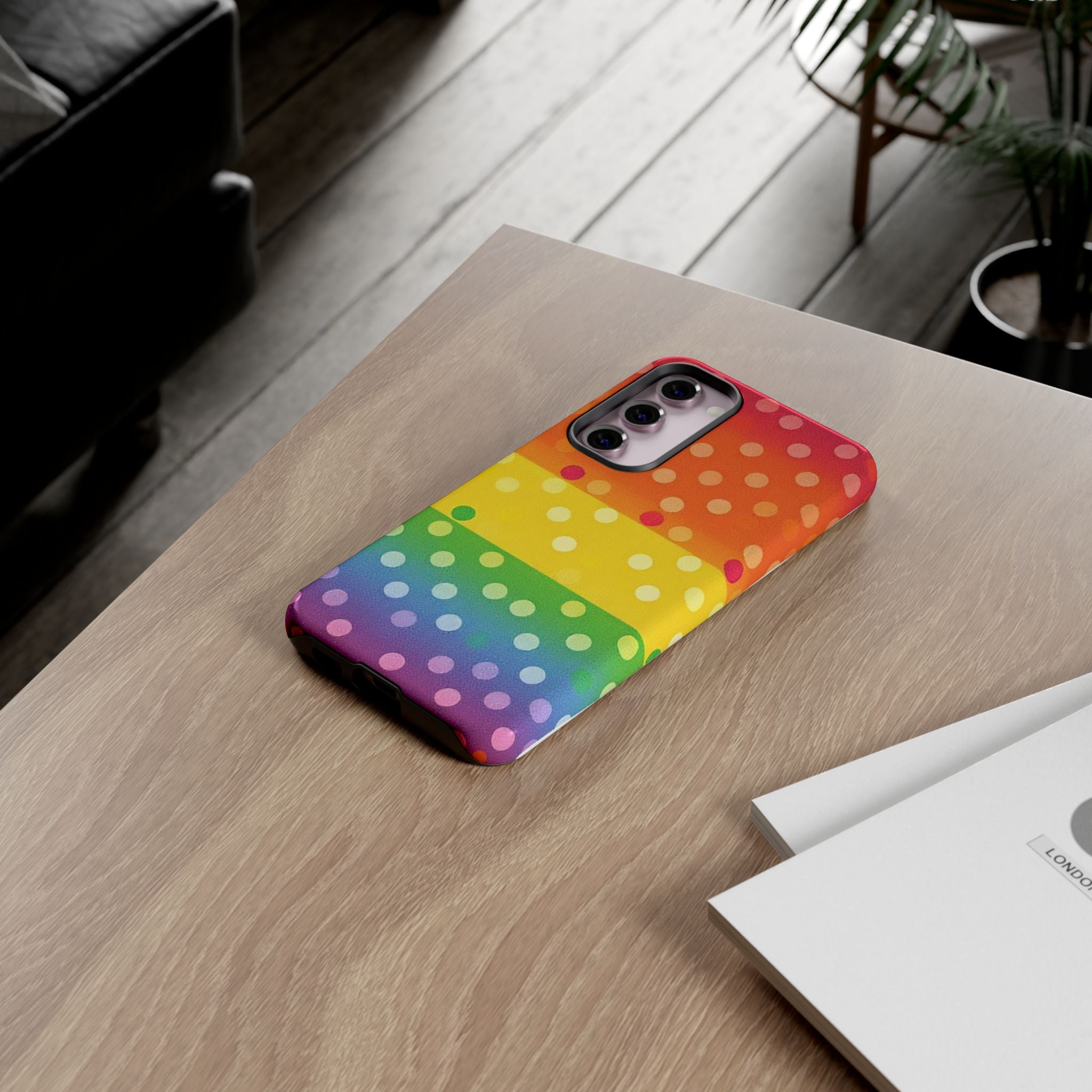 Rainbow Polka-Dot Tough Case for Android