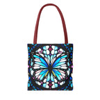Colorful Butterfly Stained Glass Design Tote Bag