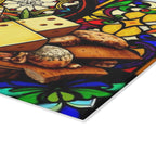 Stained Glass Cheese & Wine Cutting Board - Elegant Kitchen Decor