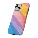 Colorful Diagonal Watercolor Tough Phone Case for iPhone