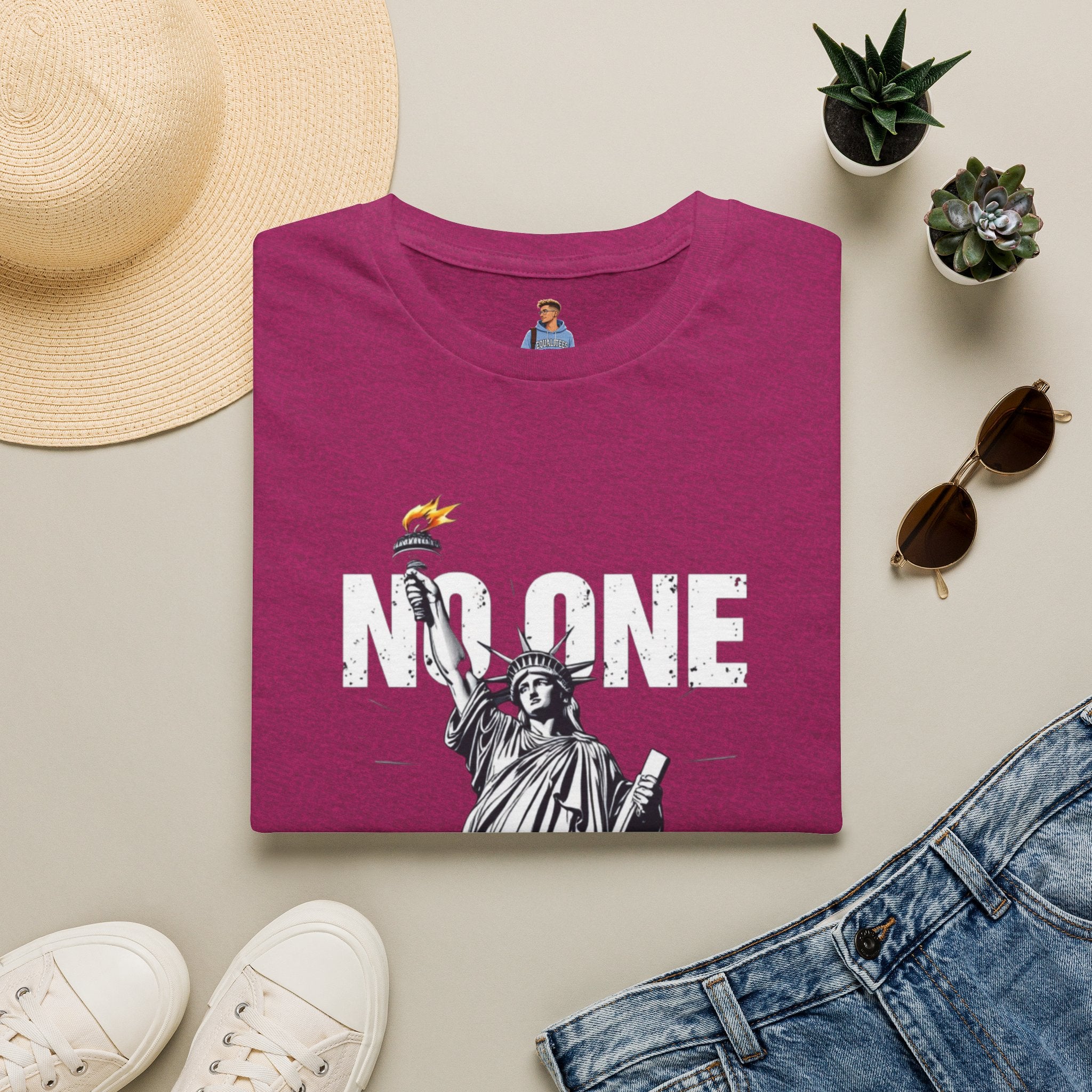 No One Is Illegal Graphic T-shirt