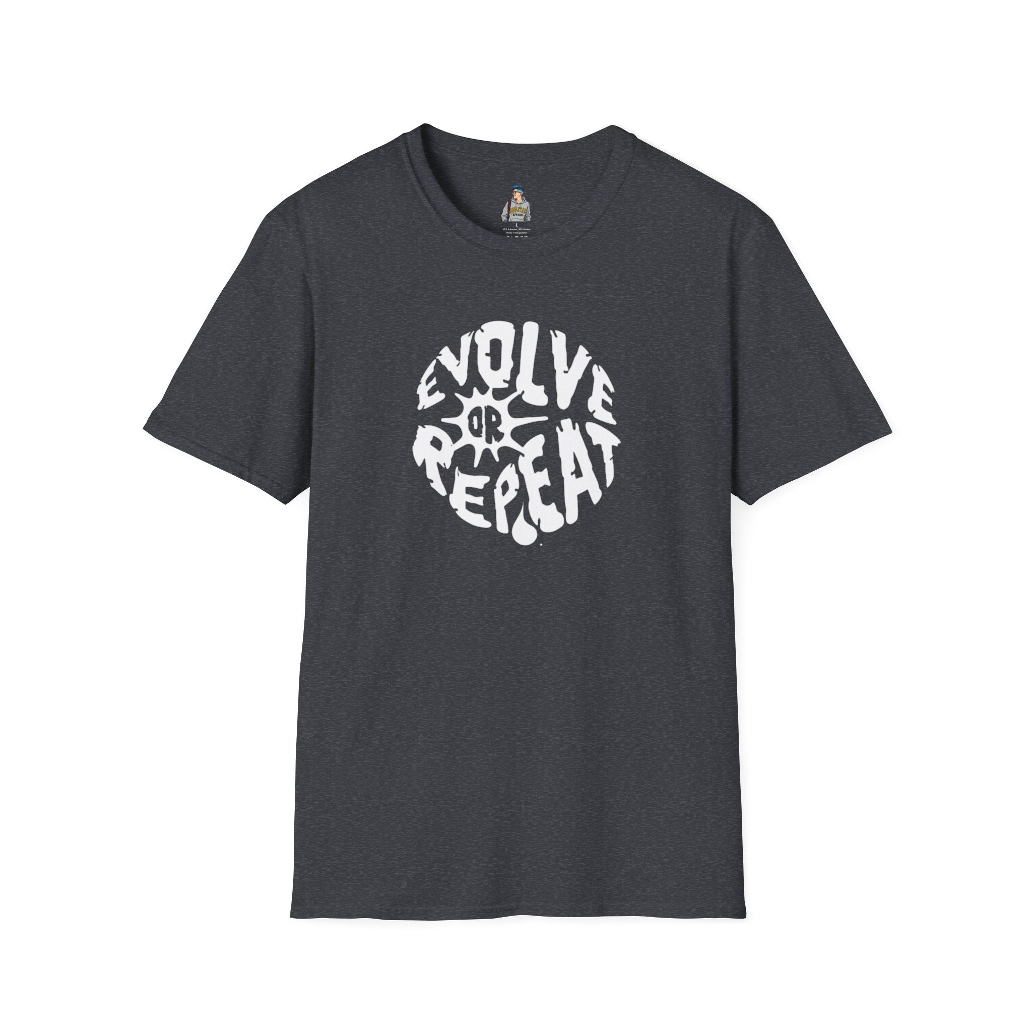 Evolve or Repeat Unisex Softstyle T-Shirt - Modern Inspirational Tee