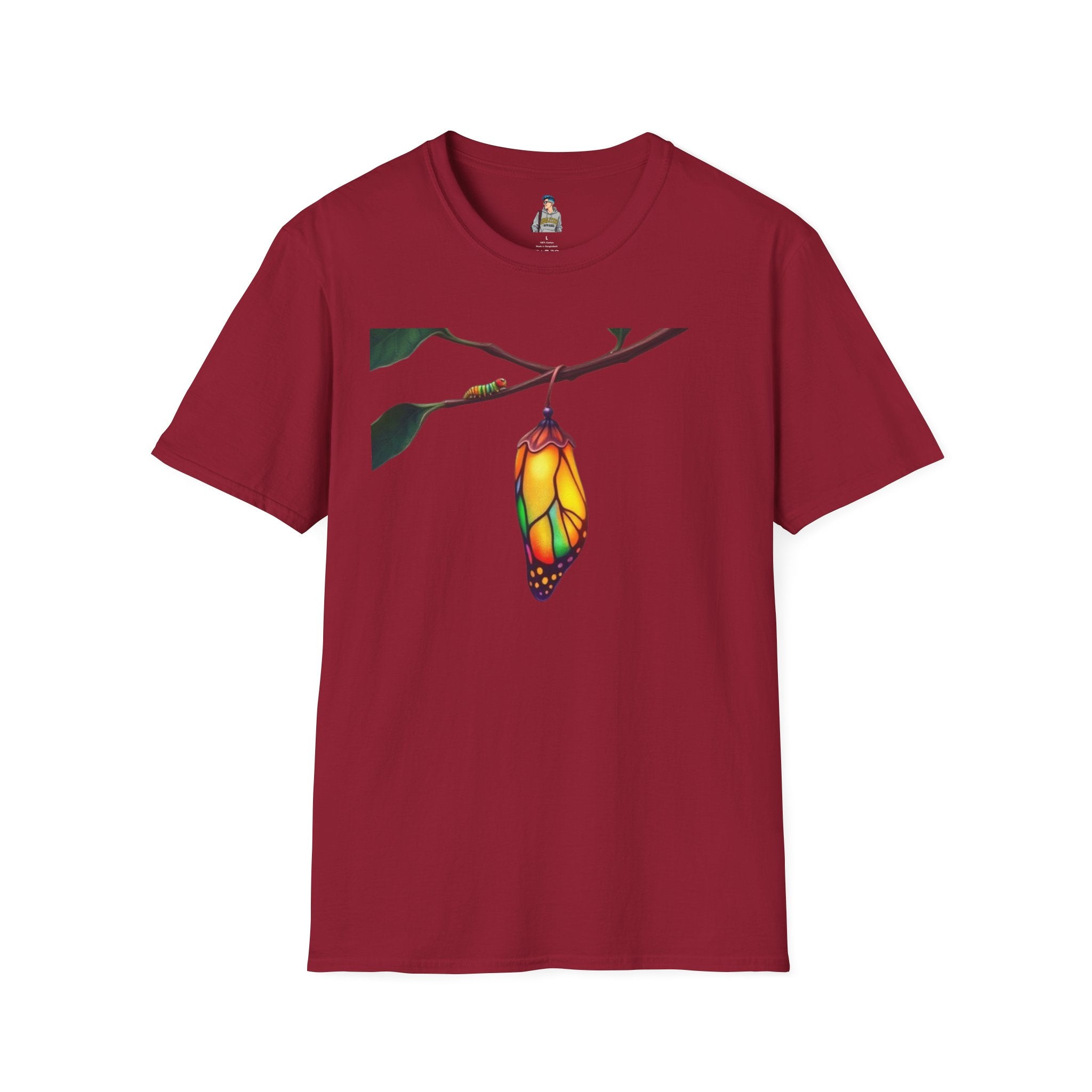 Rainbow Butterfly Cocoon Pride T-Shirt | Unisex Softstyle Tee