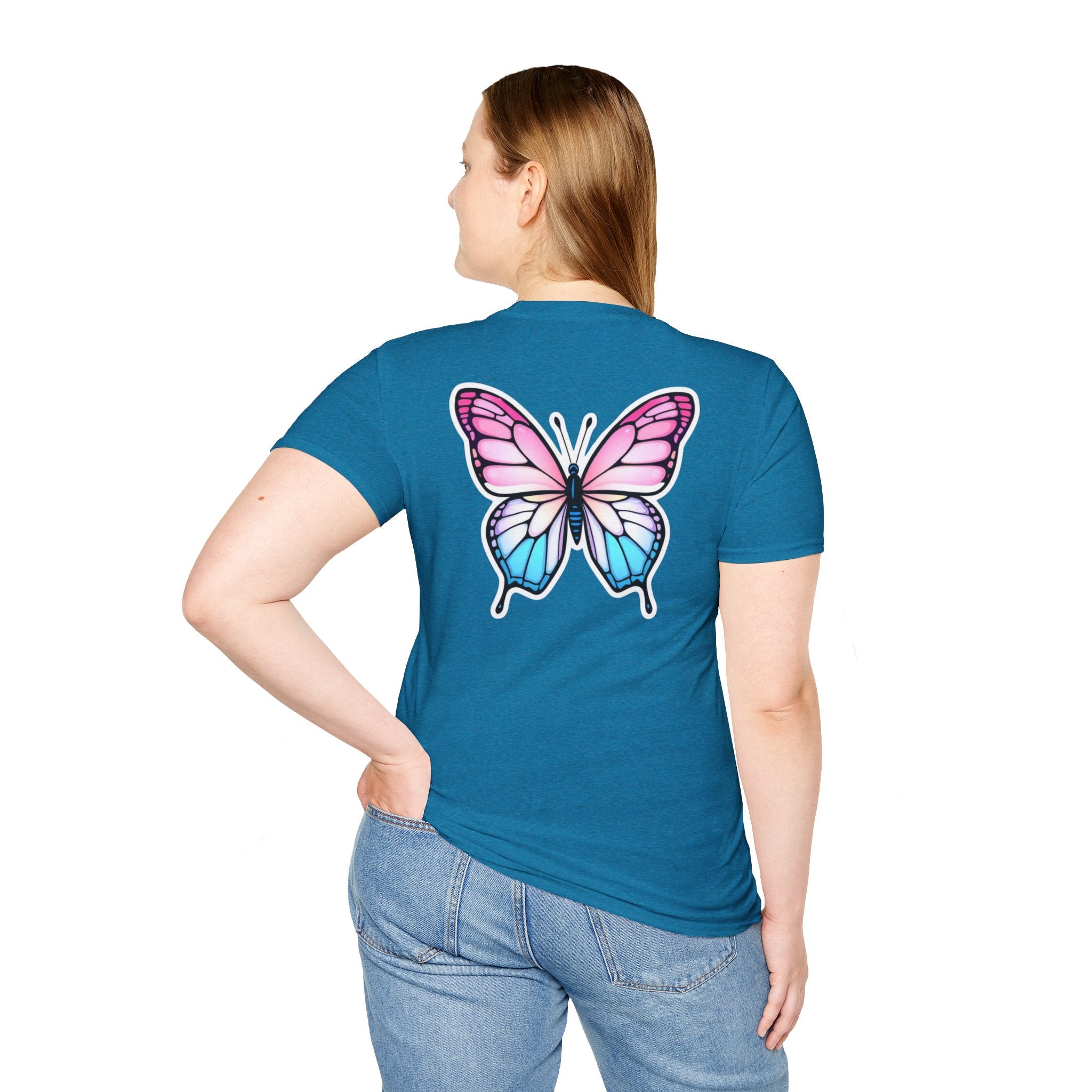 Trans Caterpillar to Butterfly Graphic T-Shirt