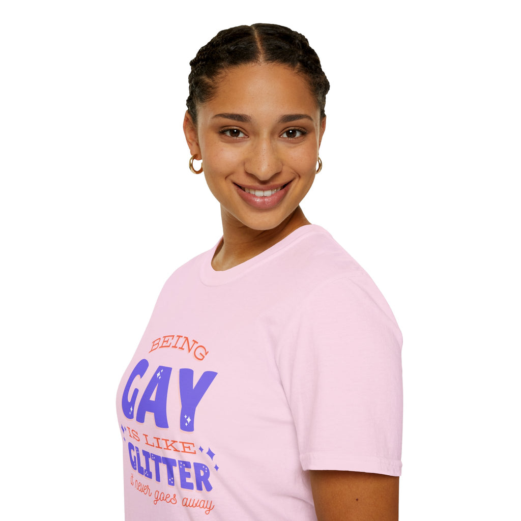 Being Gay Is Like Glitter Pride Tree Las Vegas T-Shirt