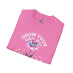 Grow Your Own Way Trans Pride Unisex T-Shirt - Floral Design for Garden Lovers