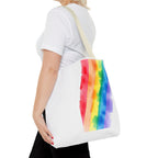 Rainbow Watercolor on Canvas Design - Tote Bag