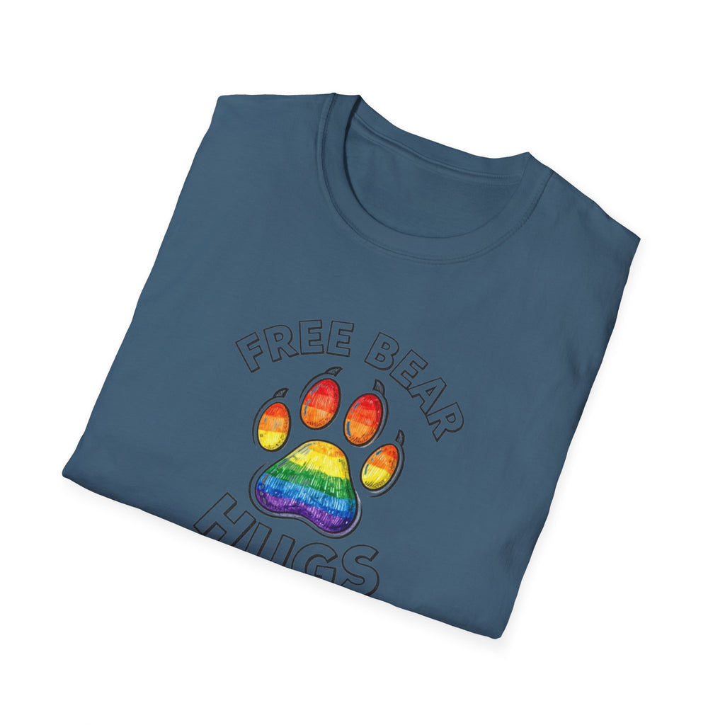 Free Bear Hugs Rainbow Paw T-Shirt