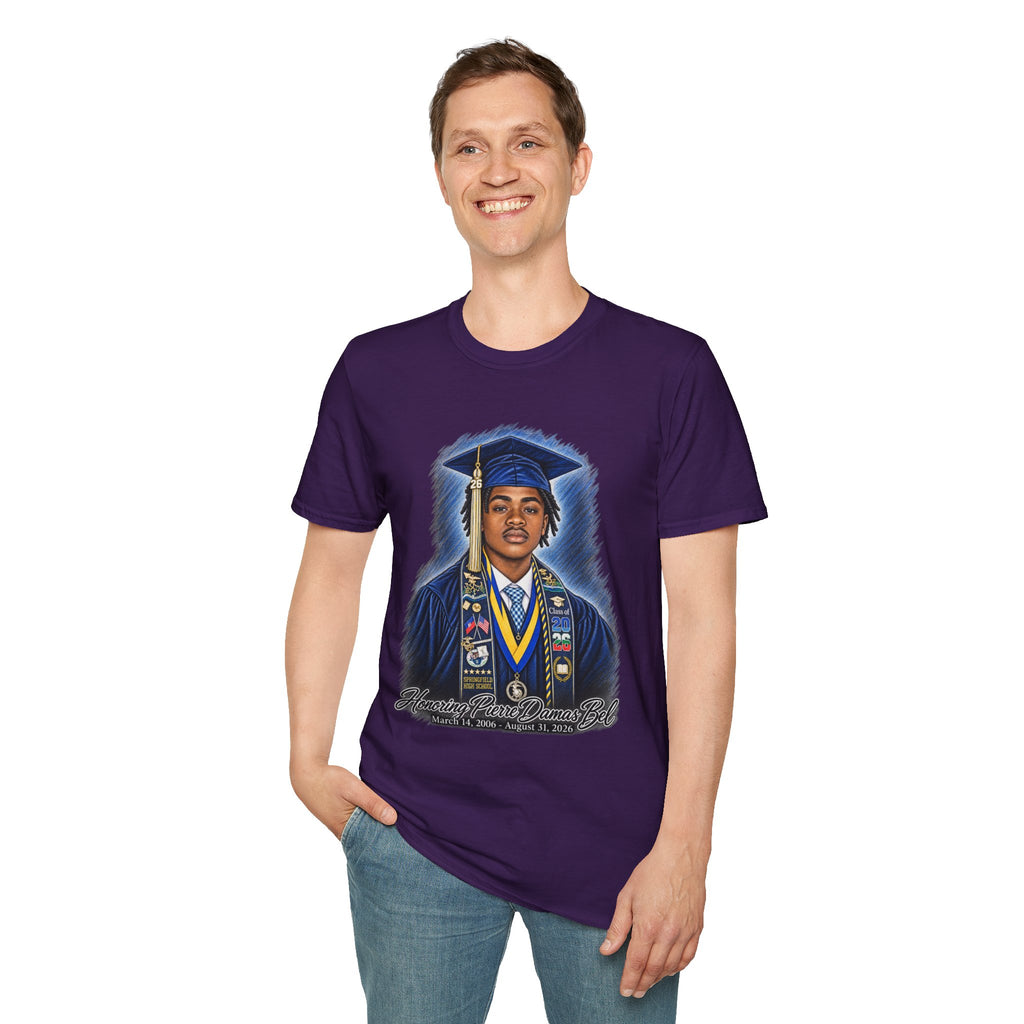 Portrait Front and Back - In Memory of Pierre Damas Bel T-Shirt