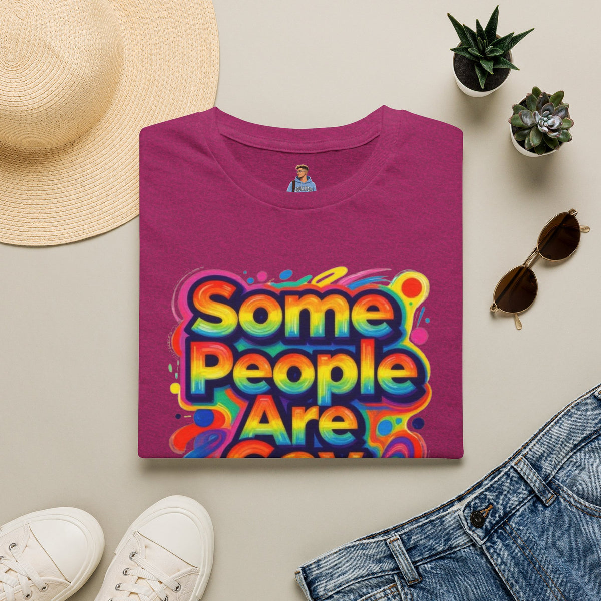 Some People Are Gay Get Over It T-Shirt — Rainbow Pride Statement Tee