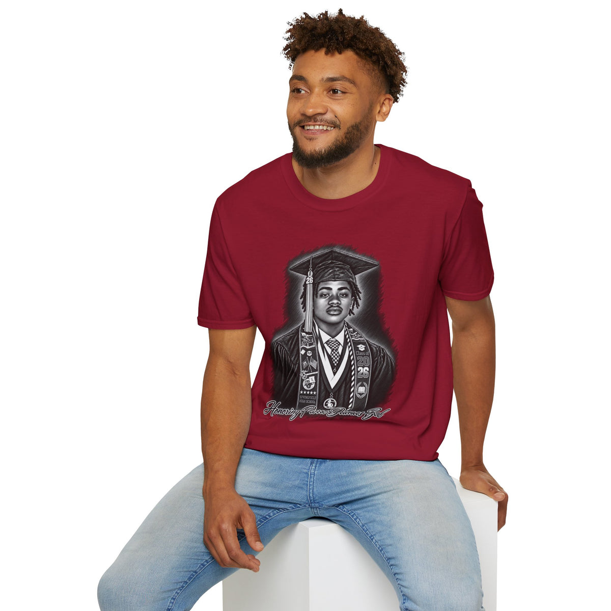 Portrait Front and Back - In Memory of Pierre Damas Bel T-Shirt