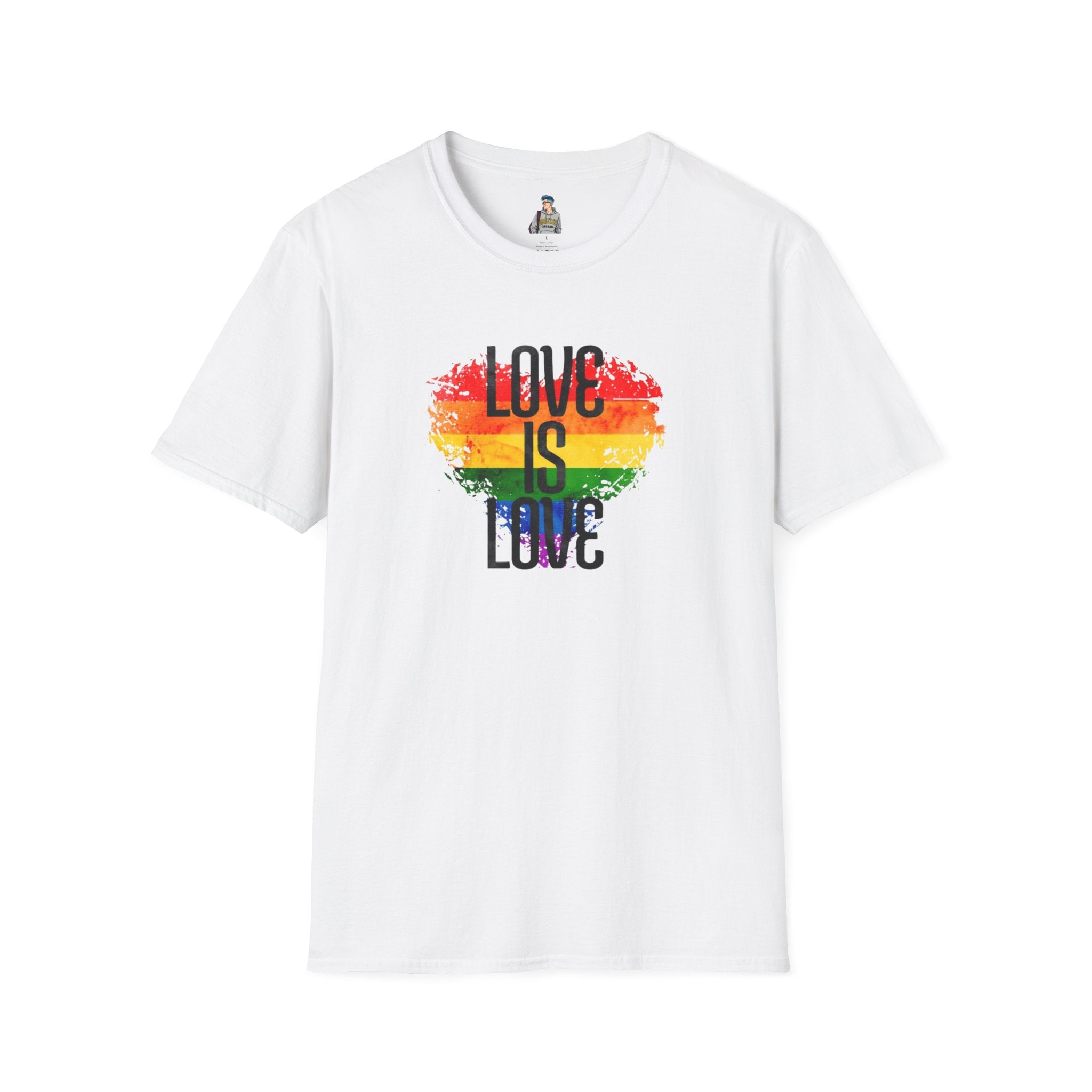 Pride Love Is Love Unisex Softstyle T-Shirt - EqualiTees.Me