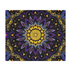 Purple, Yellow & Black mandala design Microfiber Blanket