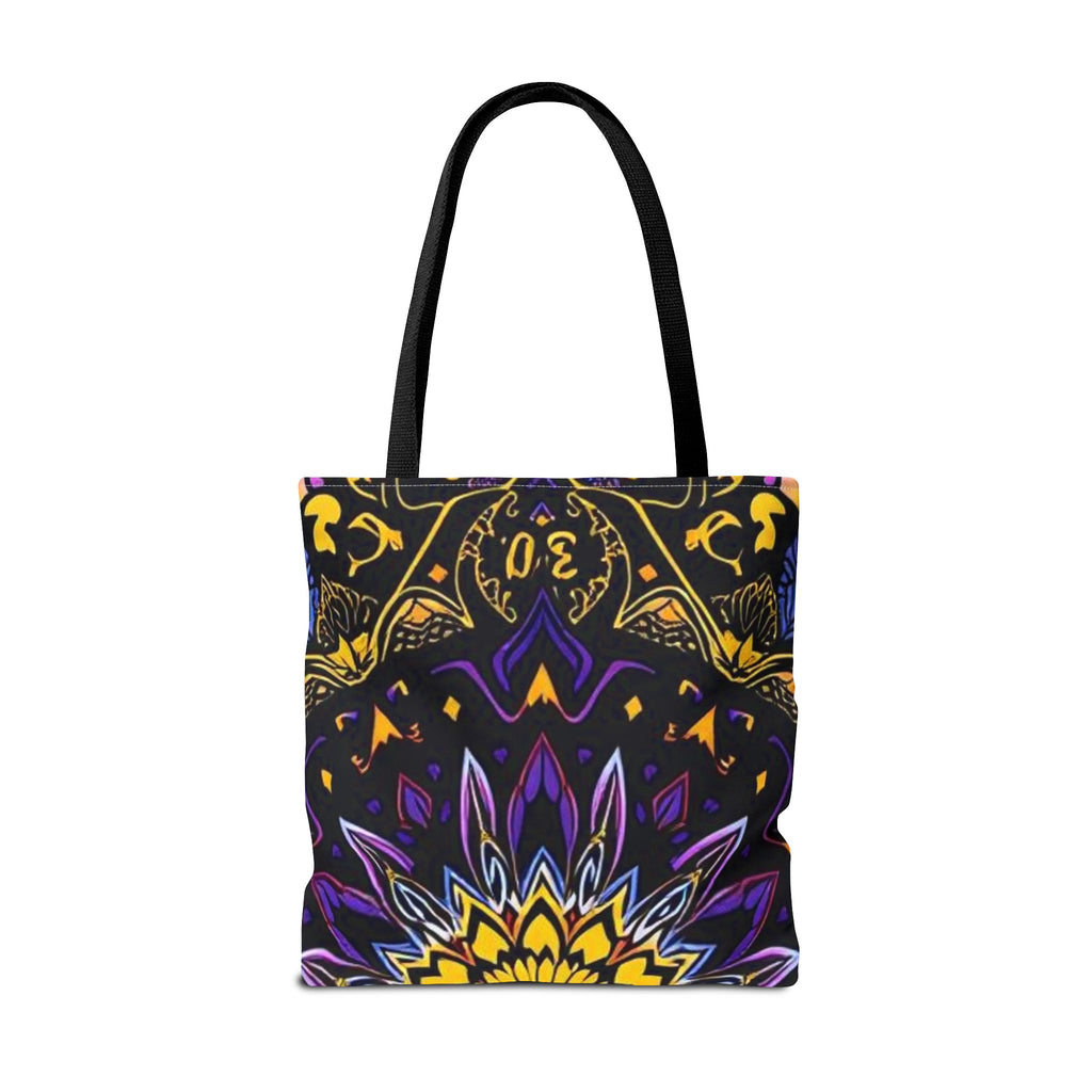 Purple & Yellow Design Tote Bag
