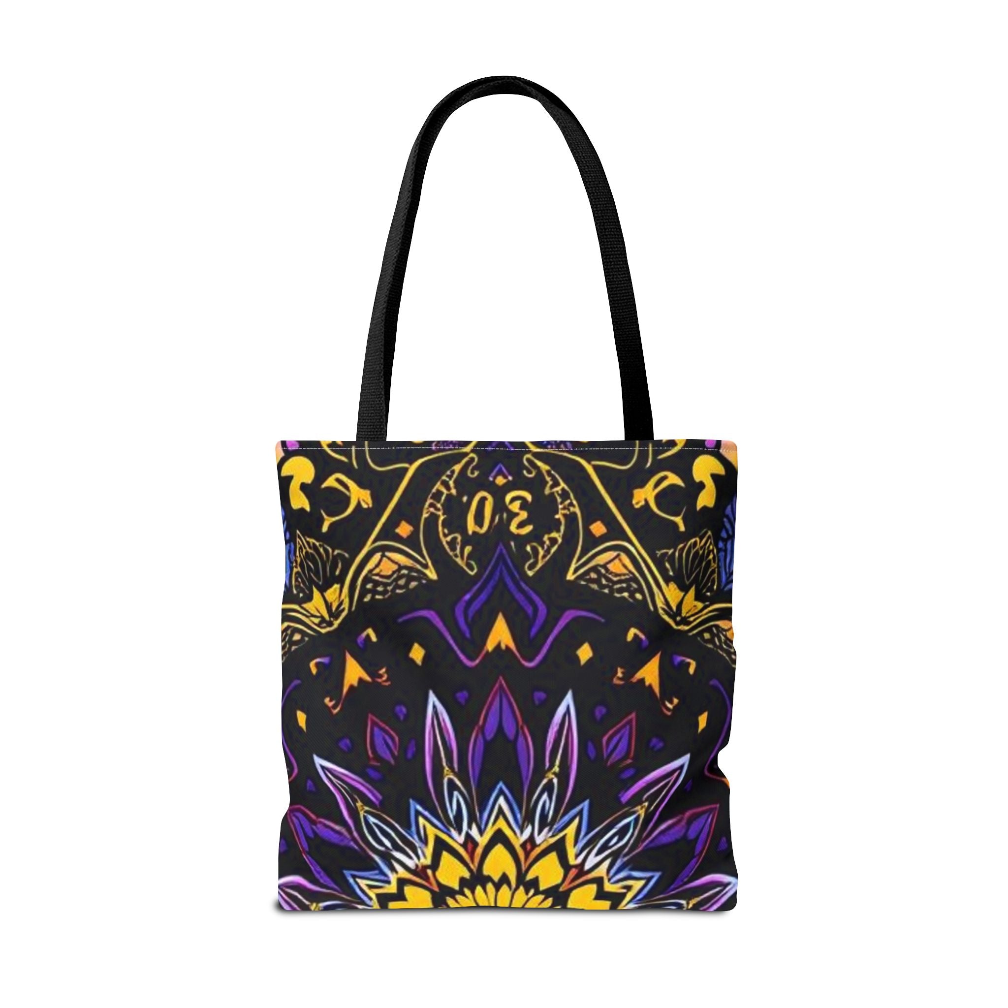 Purple & Yellow Design Tote Bag