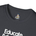 Educate. Advocate. Celebrate. Minimalist Pride T-Shirt