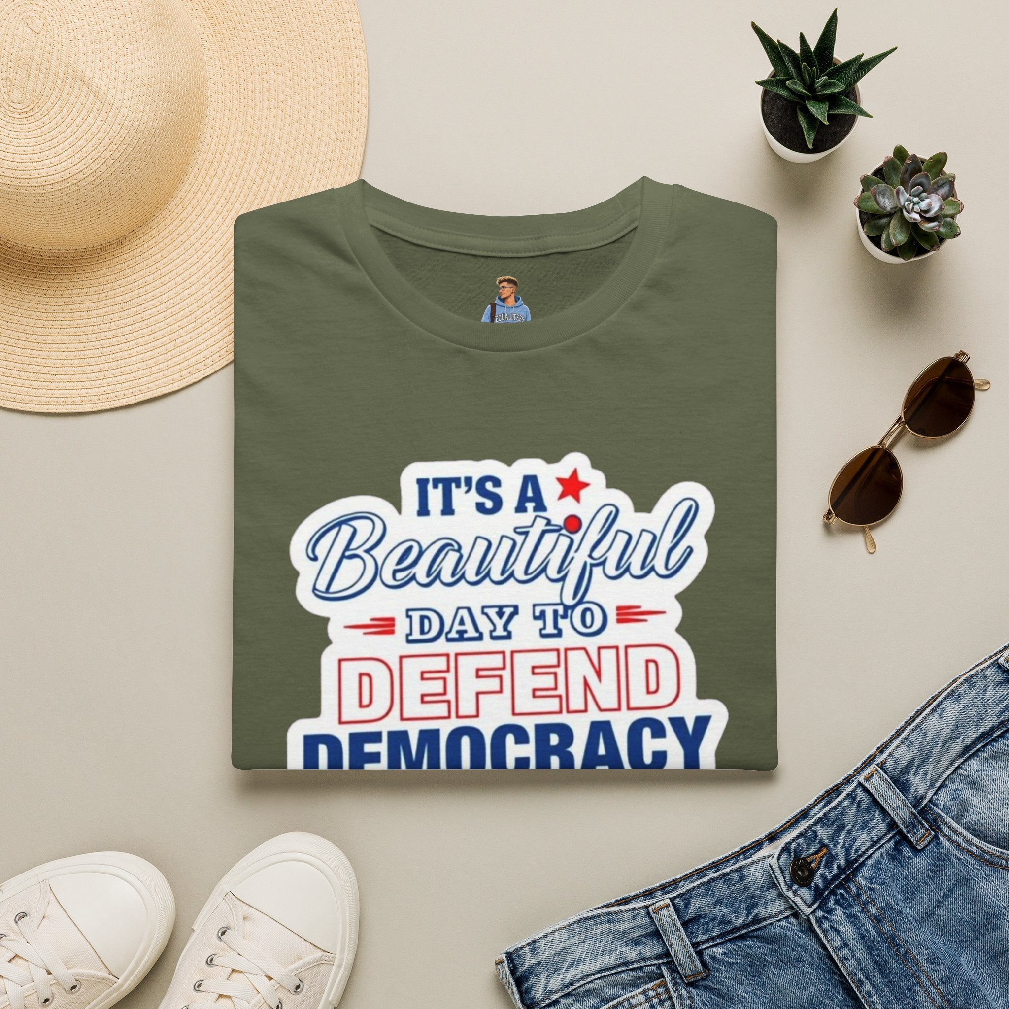 Defend Democracy Unisex Softstyle T-Shirt - Perfect for Activism and Everyday Wear